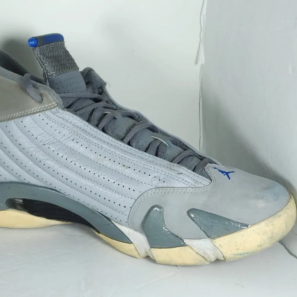 Nike Air Jordan 14 Retro Men's US13 Wolf Gray Suede Leather Athletic Sneakers